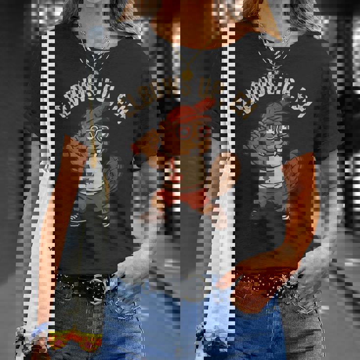 Elbows Up Eh Beaver ベースボール ファニーカナダデー Tシャツ 彼女への贈り物