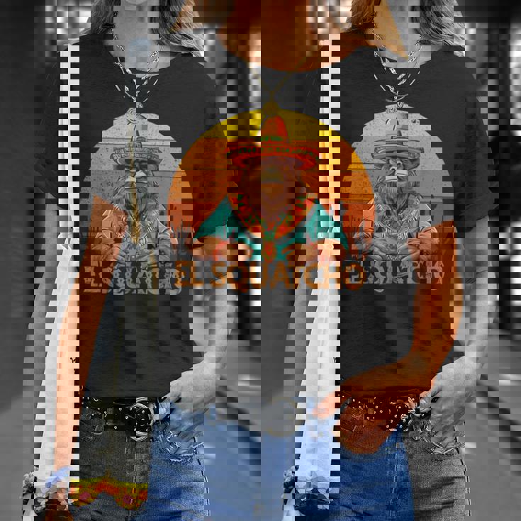 Elquatcho メキシカン ビッグフット サスカッチ シンコ・デ・マヨ メンズ キッズ Tシャツ 彼女への贈り物