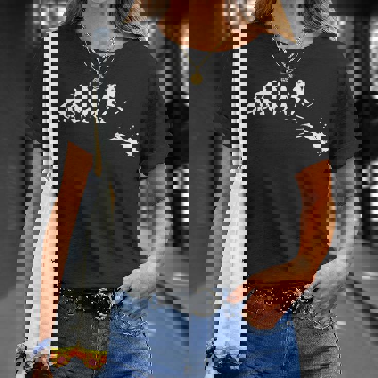 Evolution スキューバダイビング パシフィックオーシャン愛好家とシーダイバー Tシャツ 彼女への贈り物