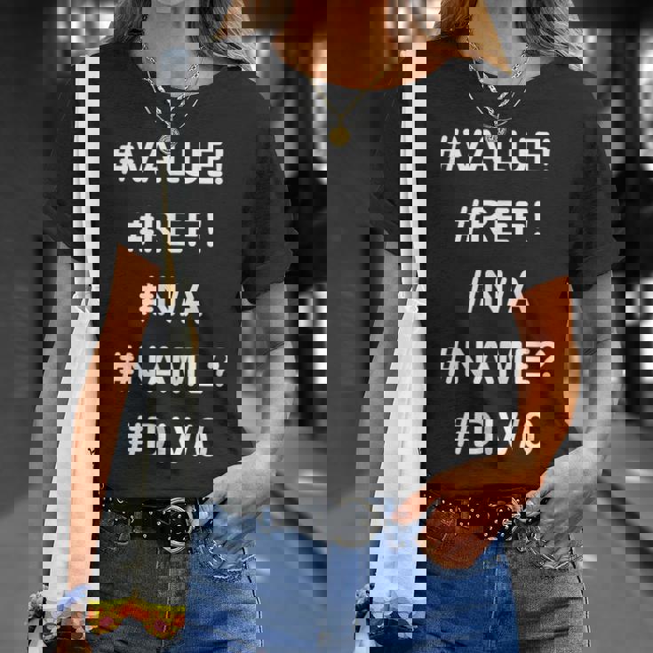 Excelデザインの面白い会計士シャツのエラー Tシャツ 彼女への贈り物