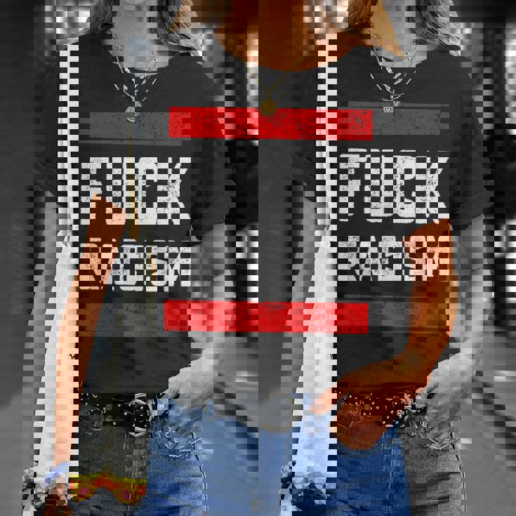 Fuck Racism 反人種差別者 Tシャツ 彼女への贈り物