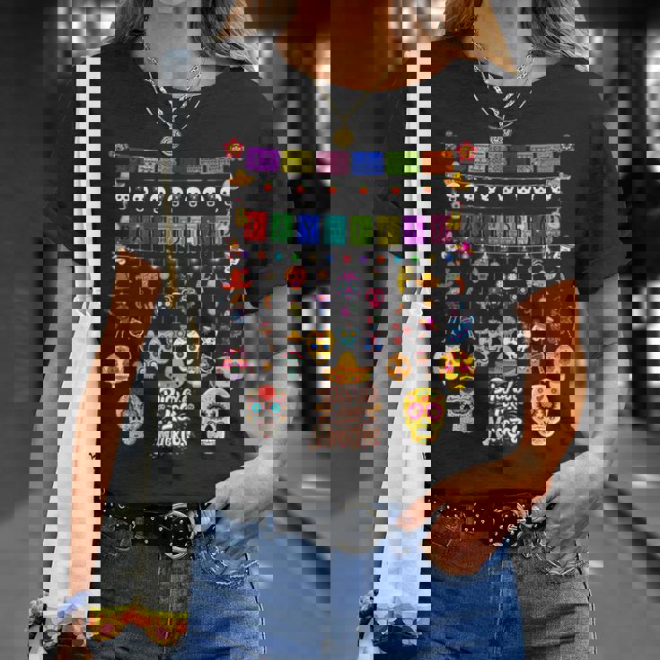 Fun Dia De Los Muertos メキシコシュガースカル Tシャツ 彼女への贈り物