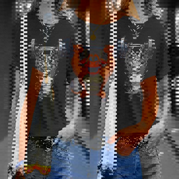 Bull ワークアウト バーベル 牛 フィットネス Tシャツ 彼女への贈り物