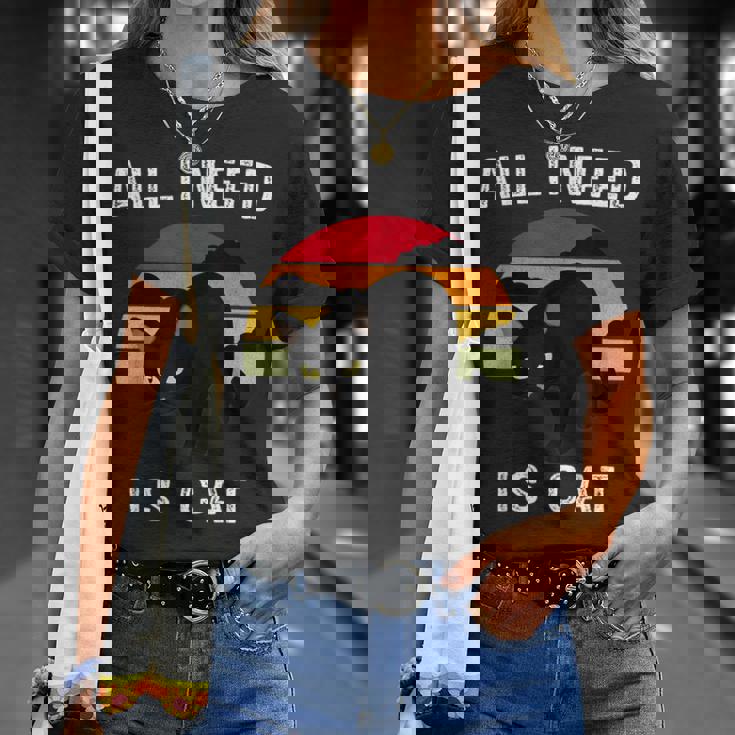 Cat Lover Retrotyle Cat Pattern Tシャツ 彼女への贈り物