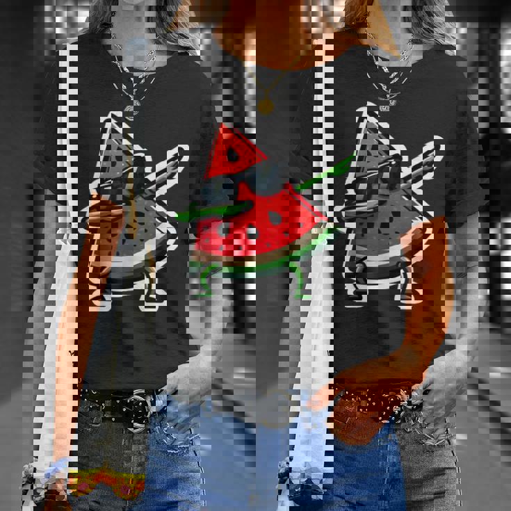 Dabbing スイカ サマーフルーツサングラス スイカ Tシャツ 彼女への贈り物