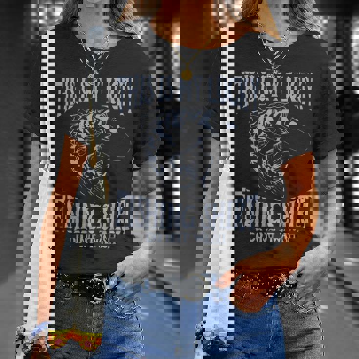 Dad My Lucky Fishing Do Not Wash Fishing Fishing Tシャツ 彼女への贈り物