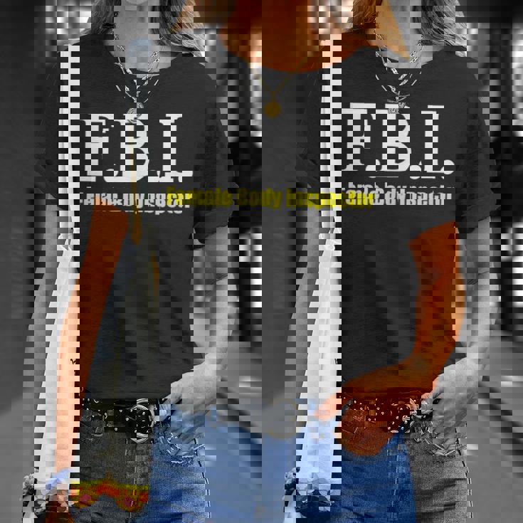 メンズ Fbi Female Body Inspector Meme Novelty Apparel Tシャツ 彼女への贈り物