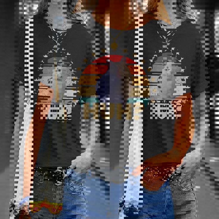 Huh Cat Huhおかしな猫好きのハッミーム Tシャツ 彼女への贈り物