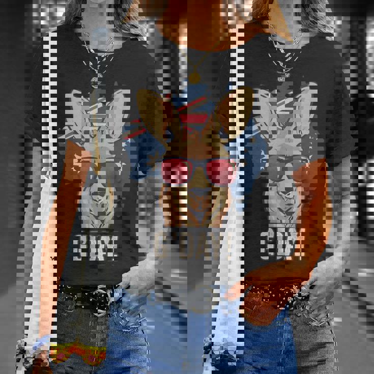 G'dayオーストラリアのお土産カンガルーギフト Tシャツ 彼女への贈り物