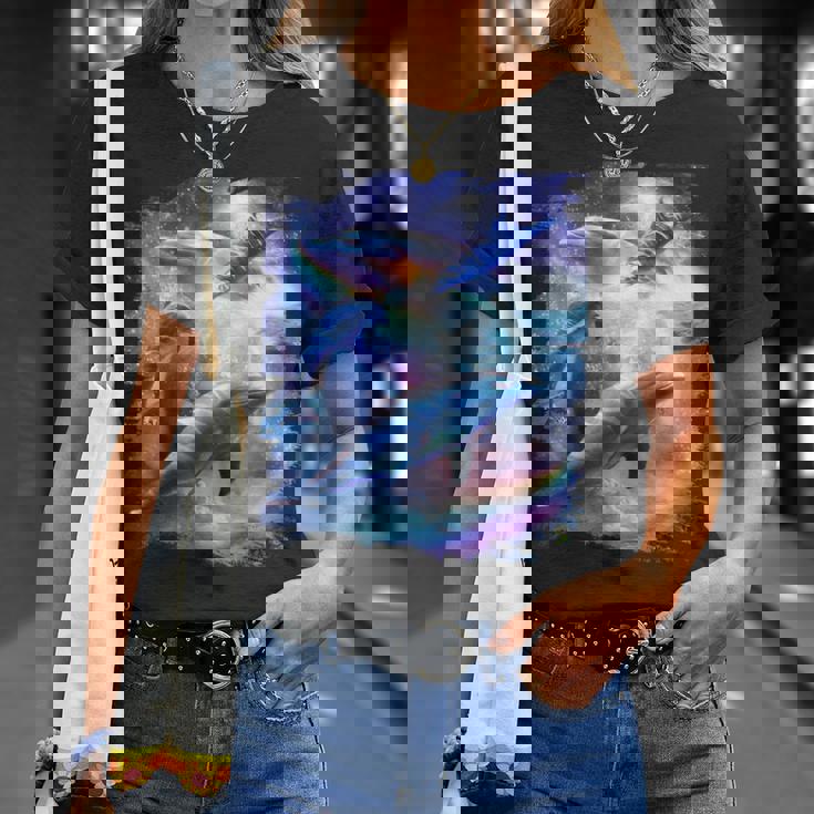 Galaxy Dolphin 宇宙のイルカ Tシャツ 彼女への贈り物