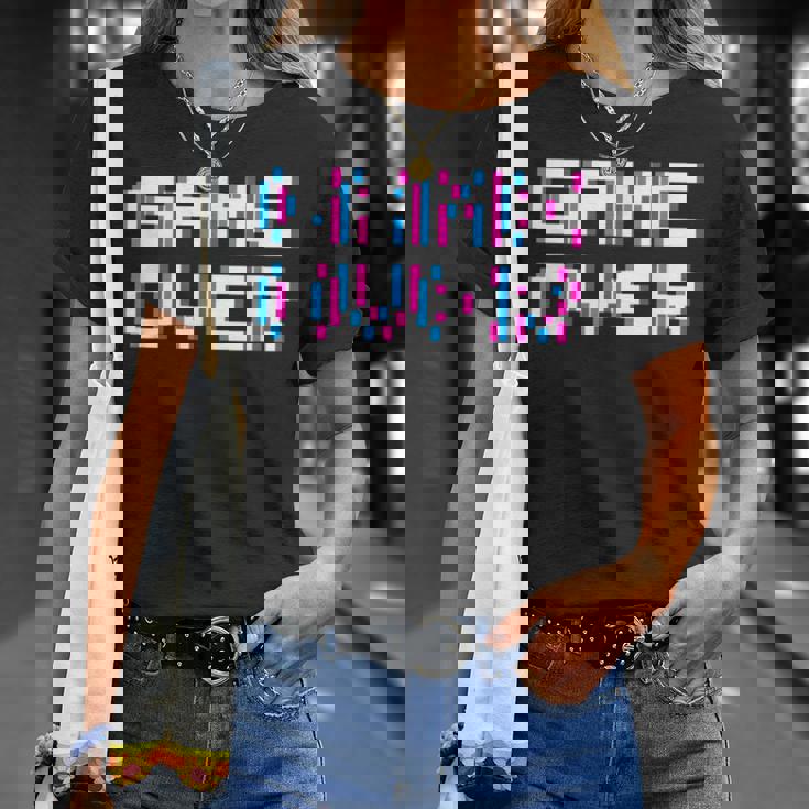 Game Over 8Bit ゲームオーバー 8ビットピクセル レトロヴィンテージビデオゲームグラフィック ゲーマー Tシャツ 彼女への贈り物