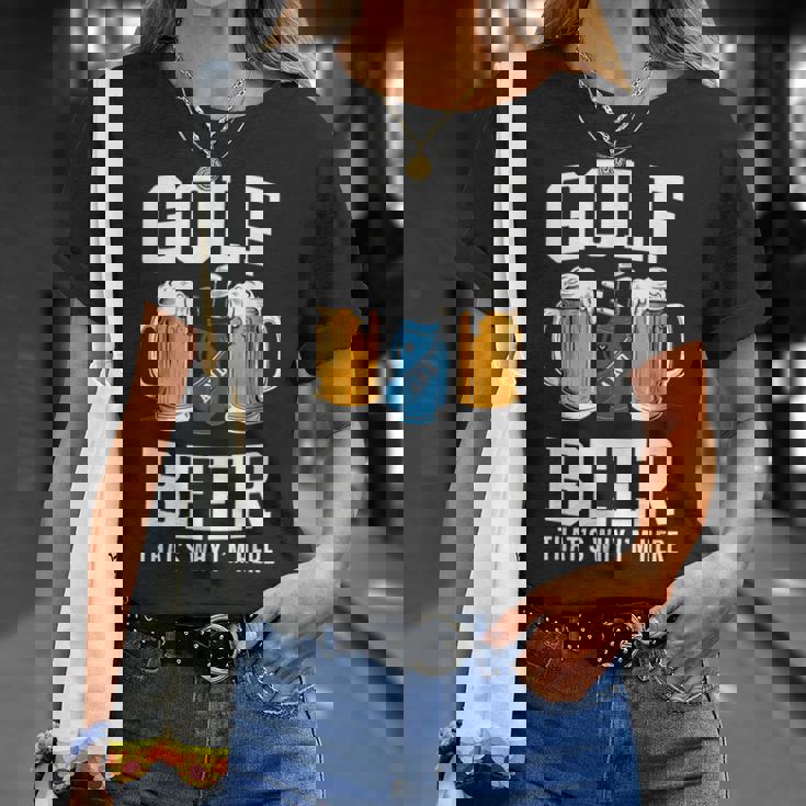 Golf And Beer That's Why I'm Here ゴルフ ビールを飲む人 Tシャツ 彼女への贈り物