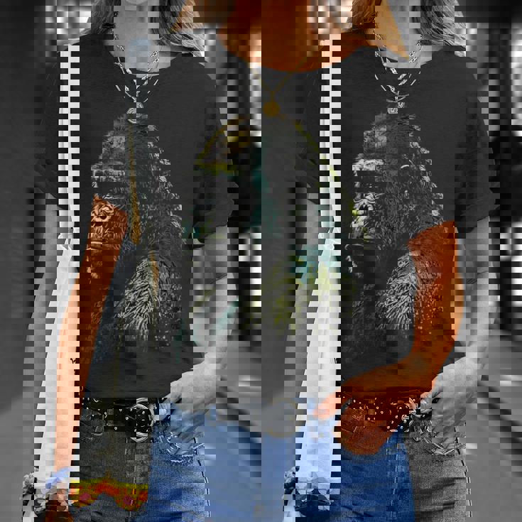 Gorilla モンキーアート 動物 Tシャツ 彼女への贈り物