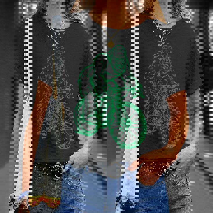 Gorilla ライディングバイク おもしろモンキー クール 動物 サイクリング 自転車 Tシャツ 彼女への贈り物