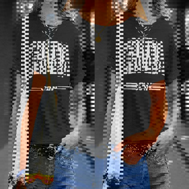 Granada España Ciudad Española En Blanco Camiseta unisex Regalos para ella