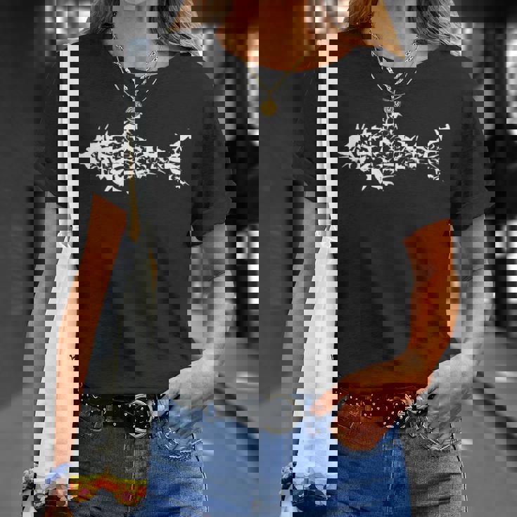 Great Hark サメのシルエット シャークフィッシュホワイトシャーク Tシャツ 彼女への贈り物