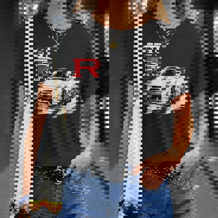 Gt R 35 Jdm ストリートレーシング ドラッグ ドリフト スポーツカー Tシャツ 彼女への贈り物