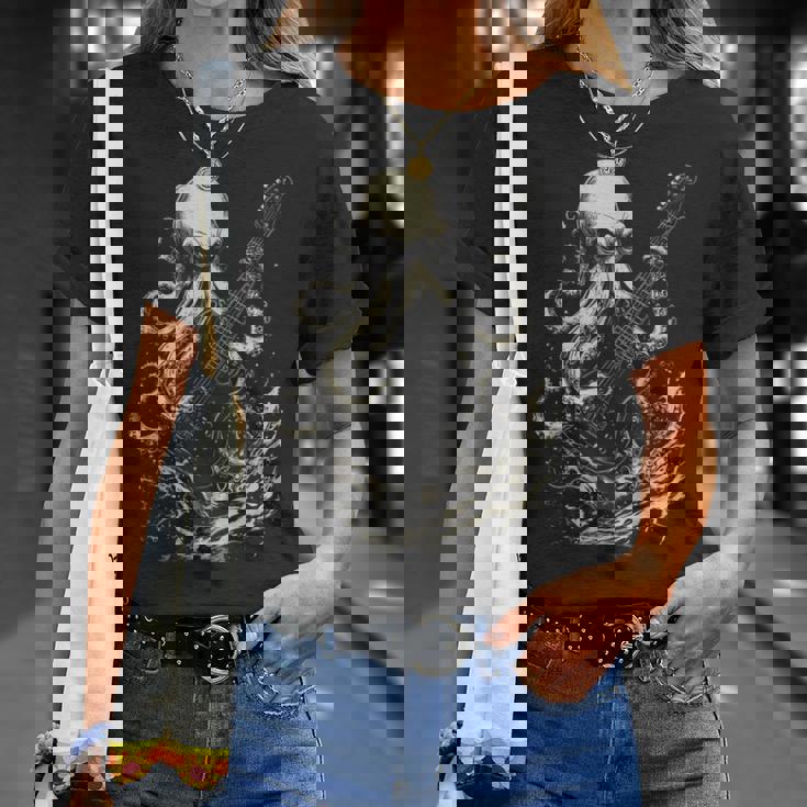 Guitar Player Octopus Heavy Metal Head Guitarist T-Shirt Gifts for Her Guitar Player Octopus Heavy Metal Head Guitarist T-Shirt Gifts for Her