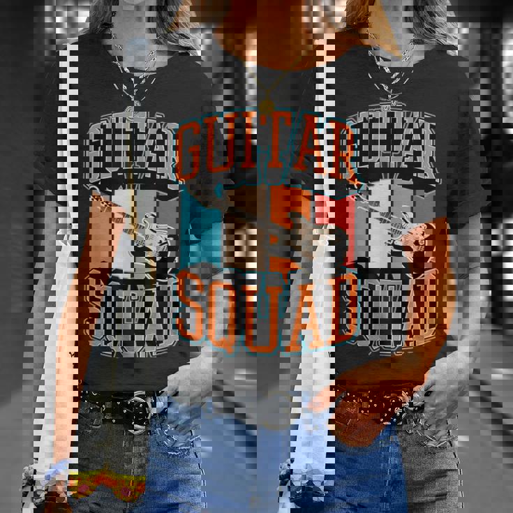 Guitarquad マッチング レトロ ヴィンテージスタイル ギターバンド Tシャツ 彼女への贈り物