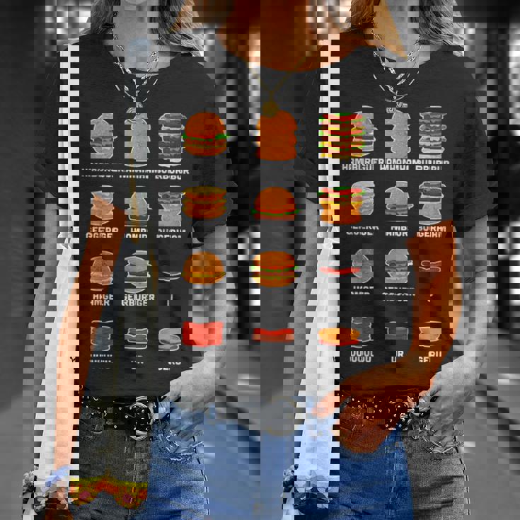 Ham Burgers Hamhamham Burburbur ハンバーガー大学 Tシャツ 彼女への贈り物