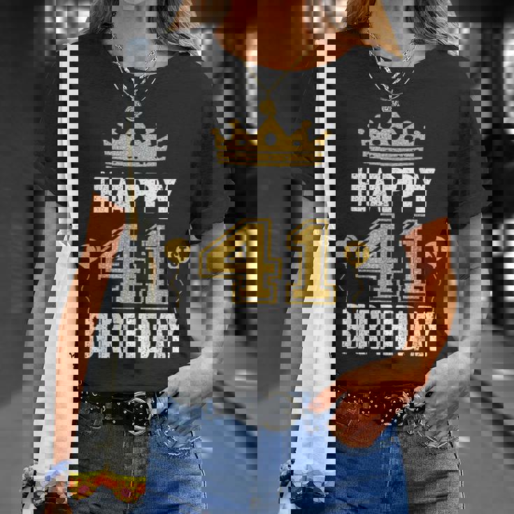 Happy 41St Birthday アイデア 41歳の男性と女性に Tシャツ 彼女への贈り物