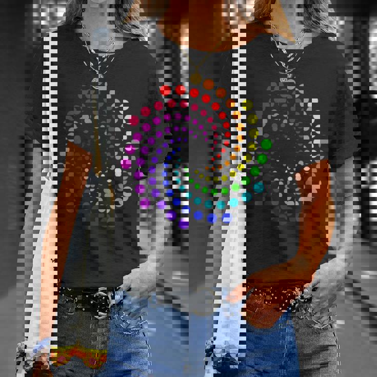 Happy Dot Day キッズ レインボー 水玉 スパイラル Tシャツ 彼女への贈り物