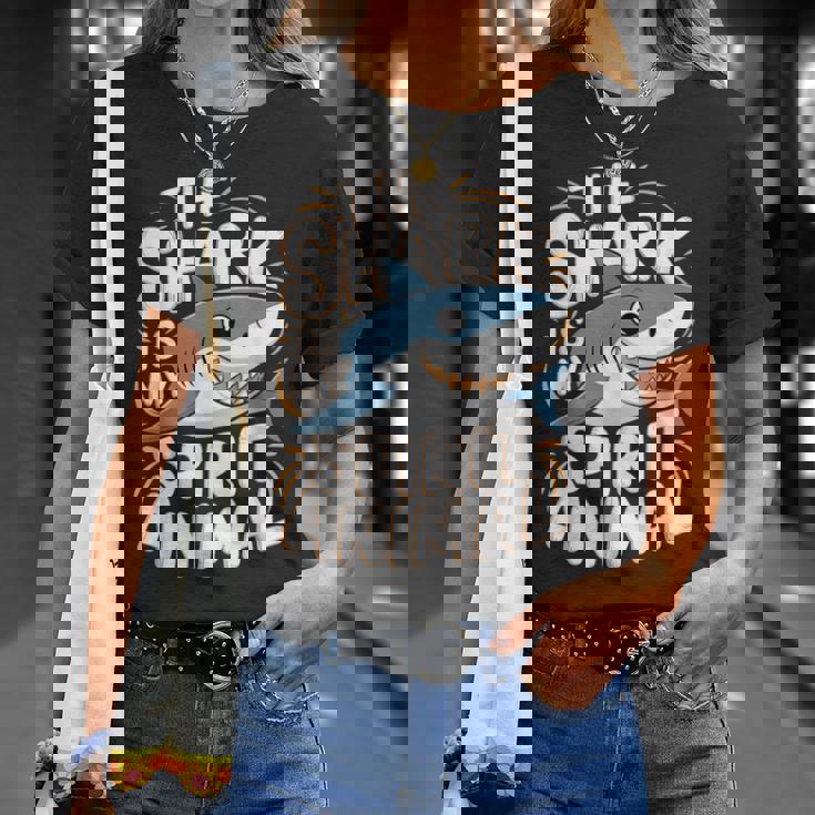 Thehark Is Mypirit アニマル 気まぐれなかわいいサメ Tシャツ 彼女への贈り物