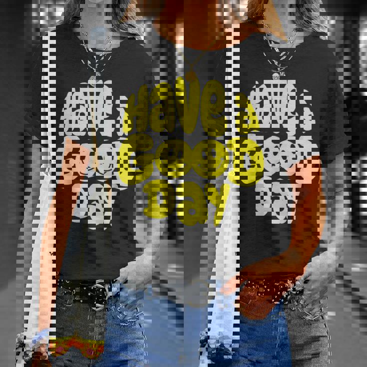 Have A Good Day レトロ ハッピーフェイス 90年代 スマイルフェイス 美学 Tシャツ 彼女への贈り物