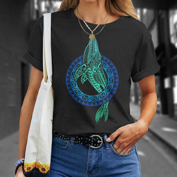 T-shirt Tribal Hawaïen Baleine à Bosse Et Soleil - Style Polynésien Maori - Pour Homme, Femme, Enfant - Coton Léger