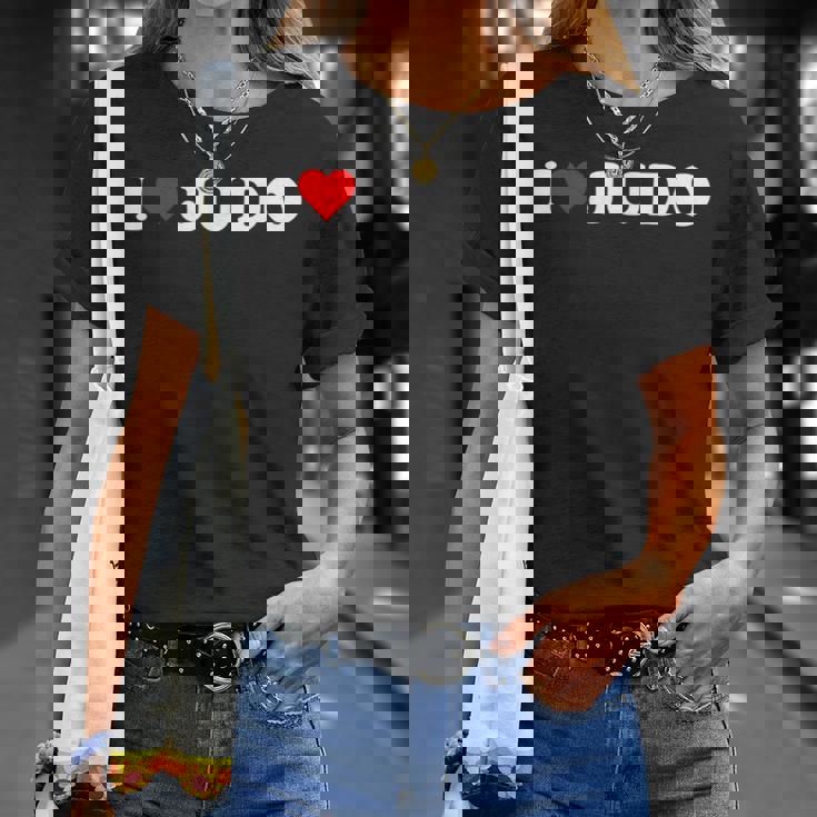 I Heart 柔道 愛 柔道 趣味 恋人 Tシャツ 彼女への贈り物