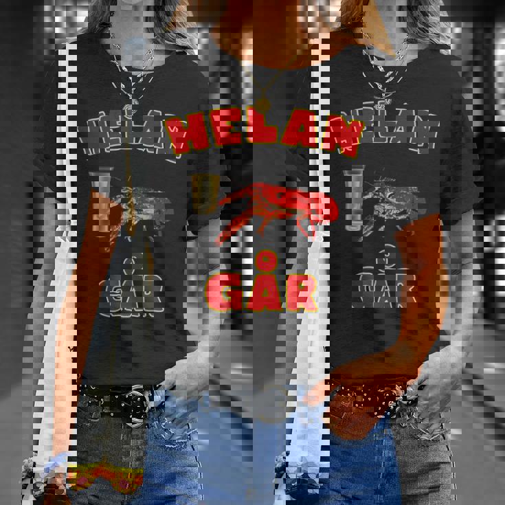 Helan Går スウェーデンの歌 ザリガニ付き スウェーデン Tシャツ 彼女への贈り物