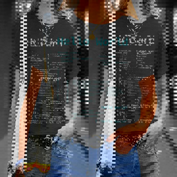 Hello World Includetdio Int Main Tシャツ 彼女への贈り物