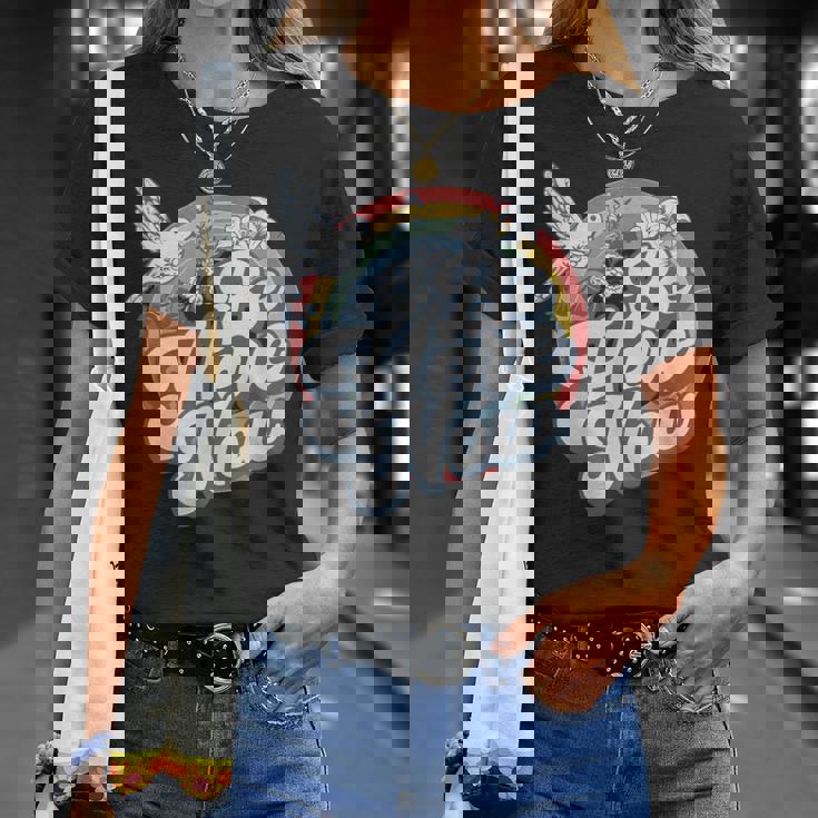 Be Here Now レトロ ヴィンテージ スピリチュアル マインドフルネス Tシャツ 彼女への贈り物