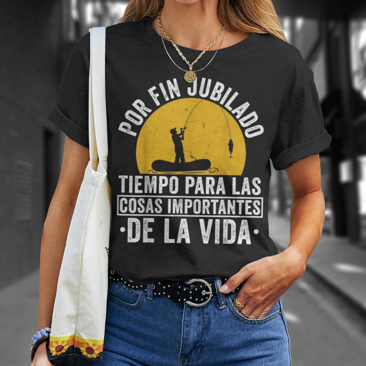 Hombre Pescar Pescador Por Fin Jubilado Pesca Camiseta unisex Regalos para ella