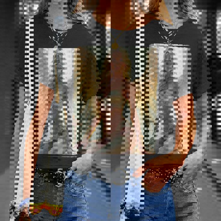 Hot Girl On 男性用 セクシーな天使の座り グランジ Tシャツ 彼女への贈り物