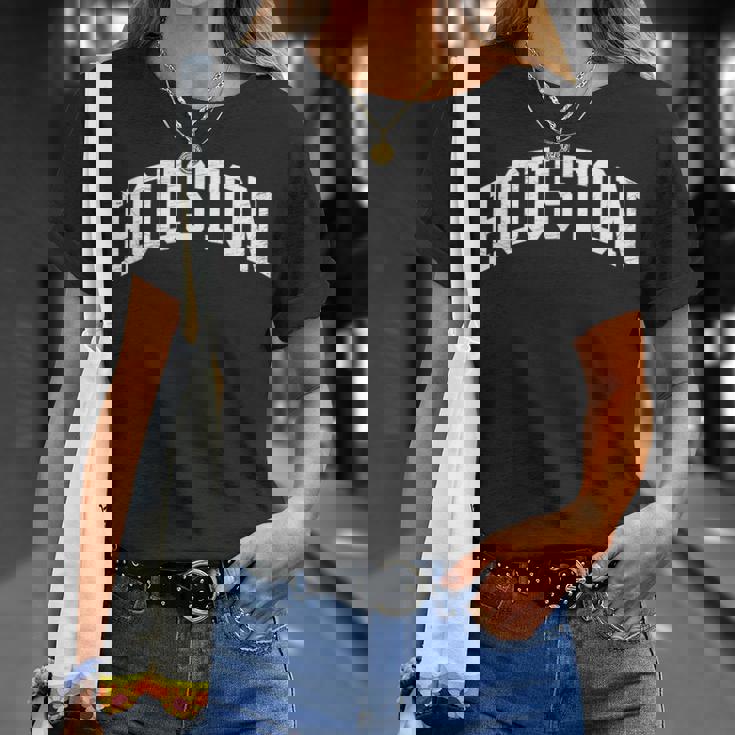 Houston Texas -Intage Distressed Worn Tシャツ 彼女への贈り物