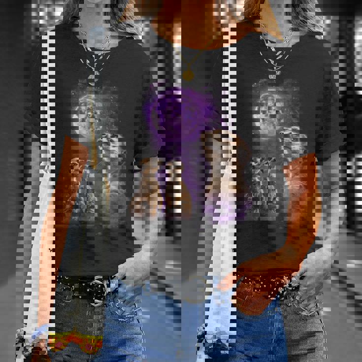 Howling At The Moon シャツ 面白いミーアキャットシャツ ミーアキャット Tシャツ 彼女への贈り物