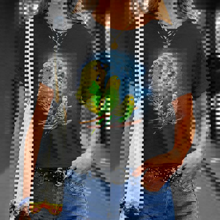 Howling At The Moon シャツ インコシャツ インコ セキセイインコ Tシャツ 彼女への贈り物