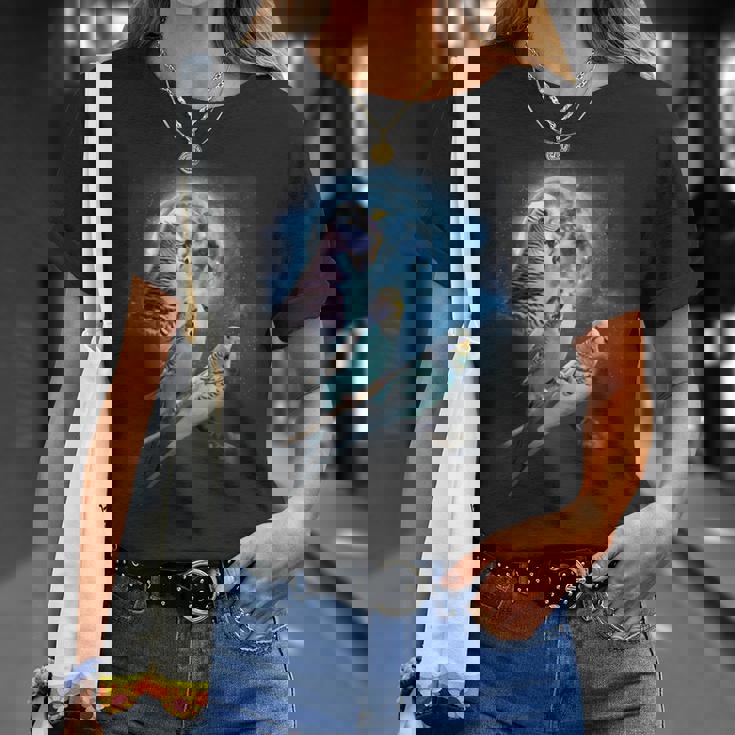 Howling At The Moon シャツ インコシャツ ファニーセキセイインコシャツ Tシャツ 彼女への贈り物