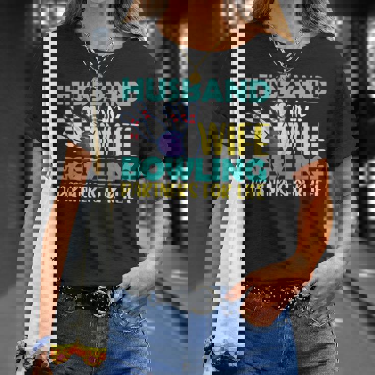 Husband And Wife Bowling Partners For Life おもしろボーリング Tシャツ 彼女への贈り物