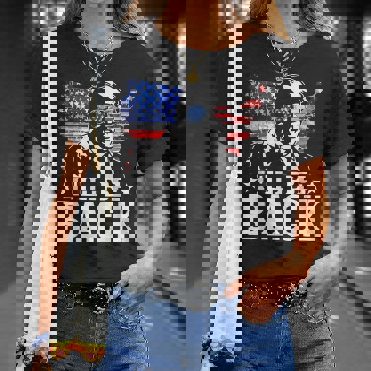 I'll Be Back Trump 2024 アメリカ大統領選挙トランプ Tシャツ 彼女への贈り物