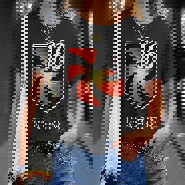 I'm Fine 脆弱性スタックス ファンタジー Mmorpg Tシャツ 彼女への贈り物