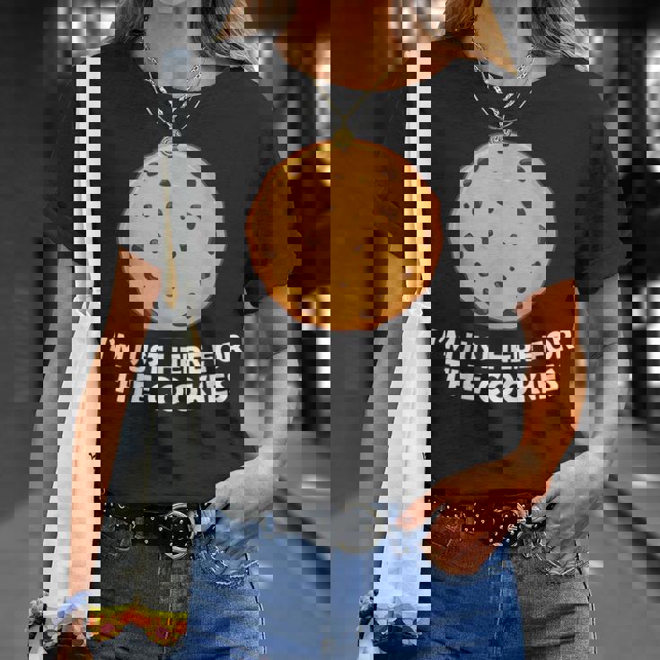 I'm Just Here For The Cookie 面白いチョコレートチップクッキー Tシャツ 彼女への贈り物