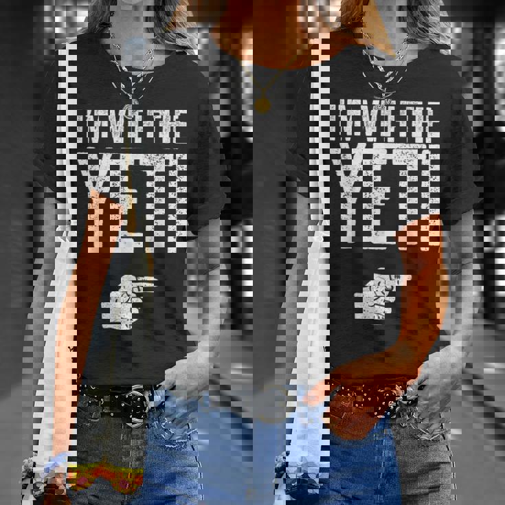 I'm With The Yeti お揃いのyetiコスチュームシャツ Tシャツ 彼女への贈り物