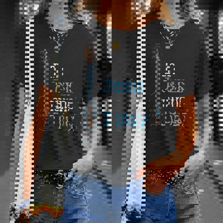 In Jesus ネームi Play ギター クリスチャン ヴィンテージギタープレーヤー Tシャツ 彼女への贈り物