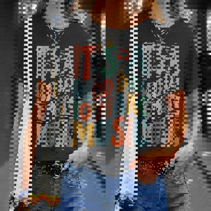It's A Good Day To Make Music ミュージシャン バンド 音楽教師 Tシャツ 彼女への贈り物