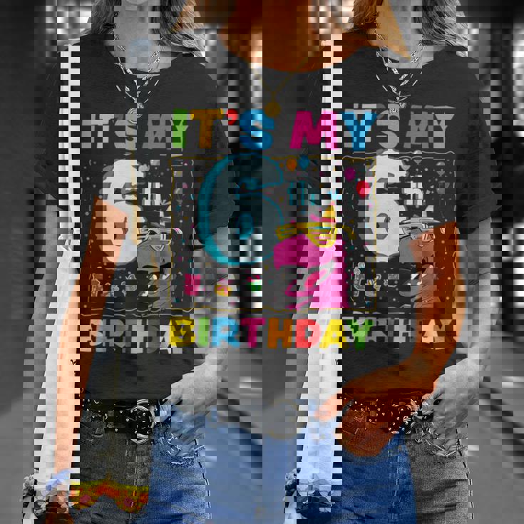 It's My 6Th Birthday Happy 6Ix Year T-Rex 恐竜 面白い Tシャツ 彼女への贈り物