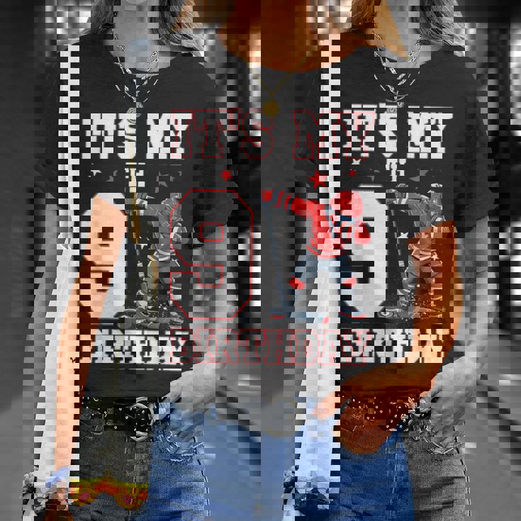 It's My 9Th Birthday 男の子 アイスホッケー ダビング 9歳 Tシャツ 彼女への贈り物