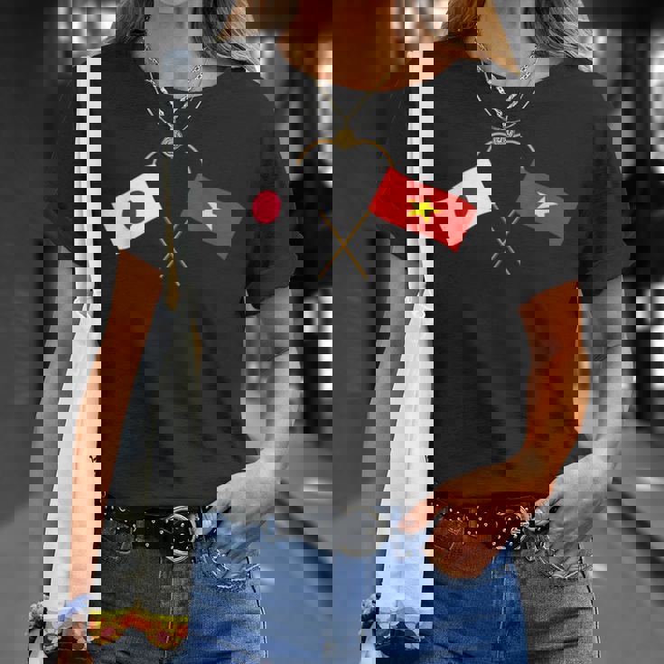 Japanese Flagietnamese Flagベトナムの遺産 ベトナムのルーツ 日本の国旗 ベトナムの国旗 Tシャツ 彼女への贈り物