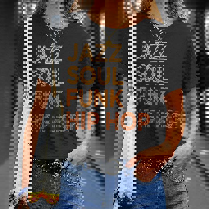 Jazzoul ファンク ヒップホップ アフリカ系アメリカ人のプライド音楽愛好家 Tシャツ 彼女への贈り物